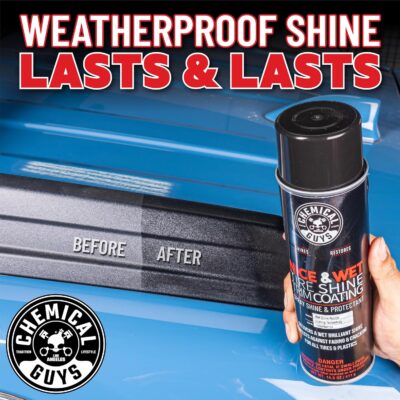 Chemical Guys Nice and Wet Tire Shine (Aerosol) (2 Pack) – High Gloss Tire Dressing Spray for Black Shine & Water-Based Protection - Image 4
