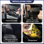 Car Trunk Organizer, Backseat Hanging Large Storage with Adjustable Straps,Waterproof PVC Collapsible Cargo Bag, Car Interior Accessories for Auto SUV MPV (Red) - Image 5