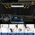 EcoNour 2-Piece Foldable Spring RV Windshield Sunshade, Reflective 240T Polyester for RVs, Trucks, Motorhomes, Bus Side Window, XX-Large (41.5 in x 50 in) - Image 7