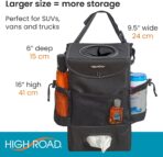 High Road StashAway Large Car Trash Can for Back Seat - Car Garbage Bag With Tissue Holder and Bottle Pockets - Seatback Organizer With 3 Gal Trash Can With Lid for Vans, SUVs and Trucks - Image 6