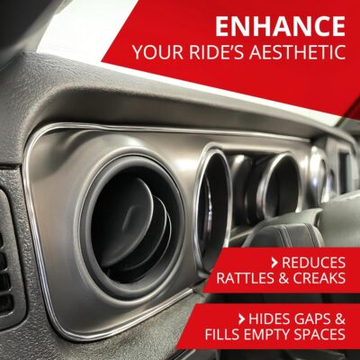All-Fit Automotive Car Gap Filler – 10 Ft Chrome Trim Molding for Car Accessories Interior – Universal, Flexible Car Interior Accessories for Dashboards, Panels, & Air Vents – Easy DIY Installation - Image 3