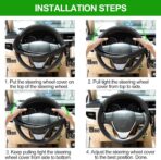 Steering Wheel Cover Black - Massage Grip Silicone Steering Wheel Covers Anti-Slip Universal Car Steering Wheel Cover for Men Women Driving Fatigue Relieving Fits 14-15 Inch - Image 6