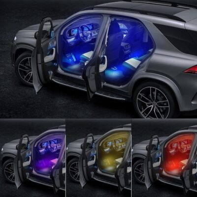 4-in-1 RGB Car Interior Lights with APP Control, Music Sync Mode, 12V LED Strip Light Kit for Car, Truck, SUV – Smart Ambient Lighting with Color Changing & Sound Activated, Car Charger Included - Image 3