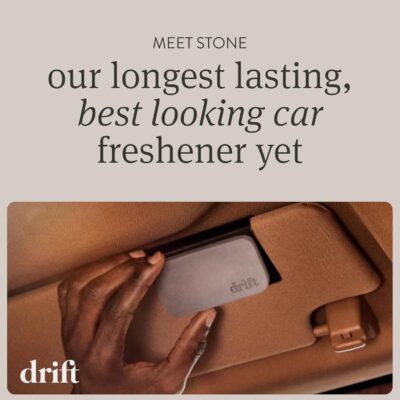 Drift Car Air Freshener - Stone Air Freshener Car Odor Eliminator - Long Lasting Scent - Auto Accessories - Metal Clip - Essential Oils - Clean Ingredients - Pine Scent Starter Kit - Image 2