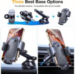Romuto Phone Holders for Your Car Phone Holder Mount【Super Suction】Cell Phone Mount for Car Accessories for Women Men Windshield/Vent/Dash Truck Stand Desk Mount Clamp Holder for iPhone Samsung Camera - Image 2