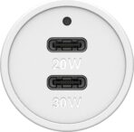 OtterBox Fast Charge USB-C Car Charger, 20 Watt + OtterBox USB C-Ligtning Cable, 1M - Cloud DUST - Image 2