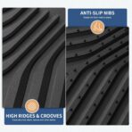 FLORICH Car Floor Mats, Heavy Duty Floor Mats for Cars, 3 Piece All-Weather Floor Mats with Anti-Slip Backing, Universal Trim-to-Fit, Waterproof Automotive Floor Mat for Cars Trucks SUV (Blue) - Image 5