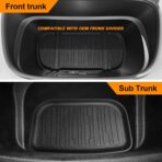 TripleAliners 10PCS Floor Mats Fit for 2026+Tesla Model Y Juniper Set Full Protection All Weather TPE Anti-Slip Custom Fit Floor& Frunk& Trunk& Rear Lower& Backrest Mat& Bumper Guard(Not Fit Standard) - Image 2