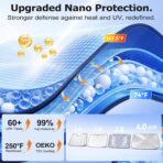 [Upgraded] DooGooCoo Windshield Sun Shade Umbrella -Medium, Car Sunshade for Front Windshield [Heat Shield & UV Block], Keep Car Cooler & Protect Interior Sun Shade for car Windshield (57"x32") - Image 4