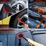 32Pcs Car Detailing Kit, Auto Detailing Brush Set and Drill Brush Attachments with Portable Handbag, Multi-Functional Vehicle Cleaning Tool for Wheels, Windshield - Image 5