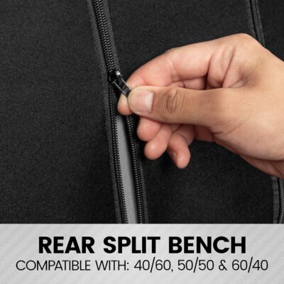 BDK UltraSleek Gray Seat Covers for Cars, Two-Tone Front Seat Covers with Matching Back Car Seat Cover, Made to Fit Most Auto Truck Van SUV, Interior Car Accessories, Car Seat Covers Full Set - Gray - Image 8