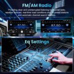 Single Din Car Stereo with Wireless Apple Carplay Android Auto, 6.9" IPS Touchscreen Car Stereo with Bluetooth 5.2 Handsfree Mirror Link Backup Camera GPS Navigation Dual USB Fast Charge FM AM EQ SWC - Image 9