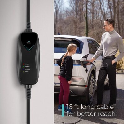 Lectron Level 1 J1772 Charger (WiFi Version) - 120V, 15 Amp, NEMA 5-15 Plug, 16 ft Extension Cord - Portable Electric Car Charger for J1772 Evs - Image 5