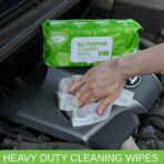 Air Jungles All Purpose Cleaning Wipes 70 Count, Bleach Free Extra Large 8" x 10" Heavy Duty for Car Interior, Kitchen, Bathroom, Countertop, Office, Tools - Non-Toxic Safe for Multi-Surface - Image 5