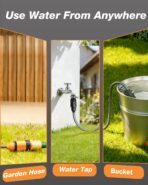 Cordless Pressure Washer, 1100PSI Portable Power Washer with 3.0Ah Battery, 1.8Max GPM Cordless Power Washer Battery Operated with 6-in-1 Nozzle, Foam Pot,17ft Hose, suit for Car/Floor/Garden - Image 5