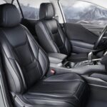 Coverland Custom Car Seat Covers Front Seats for [2017-2026 Honda Civic Sedan, Hatchback] - Protector Car Seat Cover Water Resistant Leather Memory Form Back Support Seat Cushion [Front-Black]