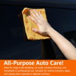 Amazon Basics Microfiber Car Drying Towels, Highly Absorbent, Lint Free, Scratch Free, Ultra-Soft, Car Detailing, Buffing and Polishing, 16" x 16", Yellow, 12-Pack - Image 6