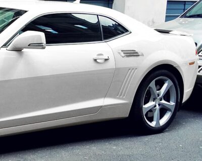 Ajxn 1 Pair Auto SUV Universal Car Side Mesh Vent Air Flow Fender Decoration Sticker Fit for All Car Silver - Image 4