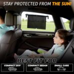 EcoNour Car Window Shades for Baby | 2 Pack Side Window Sun Shade | UV & Sun Glare Protection for Rear Window Shade | Baby Window Sun Shade with Suction Cup | Car Accessories for Kids(14"x17") - Image 2