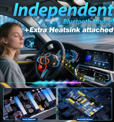 Double Din 7" IPS Car Stereo with Wireless Apple CarPlay & Android Auto Screen, Car Play Radio Audio, 240W, Bluetooth, AHD Backup Camera, USB-C Fast Charging, 16-Band EQ, SWC, MirrorLink Touchscreen - Image 6