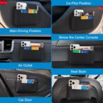 Accmor Universal Car Side Pocket Organizer, PU Leather Car Pocket Pouch Cell Phone Sunglasses Holder, Car Phone Pocket Organizer Accessories for Car Seat, Door, Window, Console - Image 6