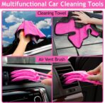 THINKWORK Pink Car Duster Interior Kit, Perfect Car Detailing Brush Kit for Cleaning Windows,Windshield,Dashboard and Air Vents Suitable for All Cars - Image 7