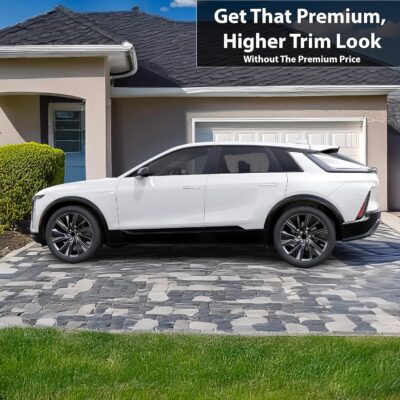 BOGAR TECH DESIGNS for Cadillac Lyriq 2023-2026 Side Window Chrome Delete – Precut Vinyl Trim Overlay, Gloss Black Blackout Appearance - Image 2