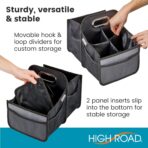 High Road Car Caddy with Cup Holders - Front Seat Organizer for Drivers or Back Seat Organizer for Kids - Portable Car Organizer with Easy One-Handed Carry Handle - Image 6