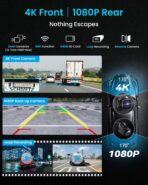 11" Extra Large Wireless Apple CarPlay Screen for Car – Ultra-Slim 0.16 Inch Touchscreen Car Stereo with Android Auto, 4K Dash Cam, 1080p Backup Camera, GPS, Mirror Link, Voice Control - Image 6