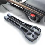 2 Pack No Drop Car Seat Gap Filler Guard, Stopper/Catcher to Fill The Gap Between Seat and Console Black Car Crevice Inbetween Blocker Plug Space Pad YMT-A03