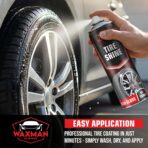 Car Tire Shine Spray – Deep Wet Look Car Tire Shine, Long-Lasting Hydrophobic Non-Greasy Tire Dressing – Safe for Cars, Trucks, Motorcycles, RVs – 18.6 fl oz - Image 3