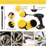 TTRCB 27Pcs Car Detailing Kit, Car Detailing Brush Set, Auto Detailing Drill Brush Set, Car Detailing Brushes, Car Wash Kit, Car Accessories, Car Cleaning Tools Kit for Interior, Exterior, Wheels - Image 4
