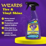 Wizards Tire and Wheel Vinyl Shine - Professional Detailing Spray - Dresses & Protects Tires, Trim, and Wheels - UV Protectant for Rubber, Vinyl, and Matte Surfaces - Automotive Care Spray - 22 oz - Image 2