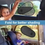2 PCS Car Window Shade for Baby, Adjustable Rotatable Automotive Mesh Sun Blocke Driver Side Window Car Sunshades, with Suction Cups, Glare and UV Rays Protection, Fits Most of Vehicle - Image 4