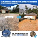 MEKOH Pressure Washer Surface Cleaner 20'', 4500PSI Power Washer Surface Cleaner Attachment with Wheels, Pressure Washer Accessory for Driveway Sidewalk Curb Deck Patio Cleaning, 3/8'' Quick-Connect - Image 2