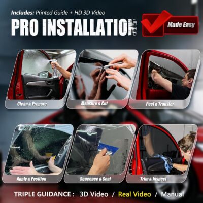Vepagoo Ceramic Car Window Tint Film 5% VLT, 20" x20FT - Image 7
