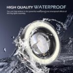 2 PCS Car Fog Light, 3" Angel Eye LED Fog Lamp, Super Bright Round Daytime Running Light Bulb, Universal for Most Cars Suvs (White) - Image 4