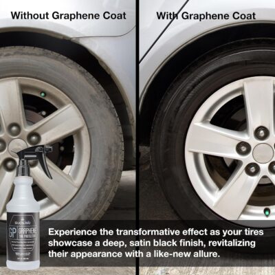 Suds Lab GP - Graphene Tire Protectant, Gloss Car Wheel Protectant, Dressing, and Coating for a Like-New Look, Black Satin Spray Tire Polish, 32 oz - Image 3