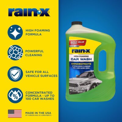 Rain-X 620191 Foaming Car Wash - 100 fl oz. High-Foaming, Concentrated Formula For Greater Cleaning Action, Safely Lifting Dirt, Grime And Residues For An Exceptional Clean - Image 5