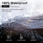 INSAUTO Heavy Duty Waterproof All-Weather Car Cover for Sedans (194–202 Inches), Outdoor Full Car Cover with Door Zipper, Protects from Sun, Rain, Snow, Dust & UV (Black) - Image 2