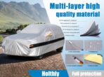 10 Layers Car Cover Waterproof All Weather for Compact SUV,100% Waterproof Outdoor Car Covers Rain Snow UV Dust Protection. Custom Fit forAudi Q2, Hyundai Kona, Kia Soul, Mazda CX-3,etc - Image 3