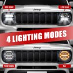 New 1000% Bright Anti-glare 7 Inch Led Headlights Round Compatible with Jeep Wrangler JK JKU TJ LJ Chevy Ford GMC Dodge Mazda Nissan Mack VW etc DOT Approved H6024 Hi/Low Sealed Beam - Plug and Play - Image 4