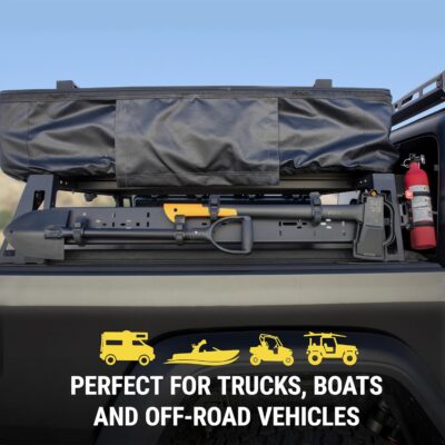 Scosche PSMUFE-VA1 Universal Fire Extinguisher Mount Kit, Quick Release Car Fire Extinguisher Mounting Bracket fits Round Bars 1.5”-3” Diameter for Truck, ATV, UTV, Holder for Auto Fire Extinguishers - Image 5