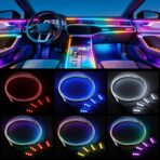 Interior Car LED Strip Lights with APP&Remote Control RGB 10 in 1 Ambient Lighting Kits Fiber Optic Strip LEDs,16 Million Colors,Music Sync Car Neon Lights for Cars,SUVs,Trucks - Image 2