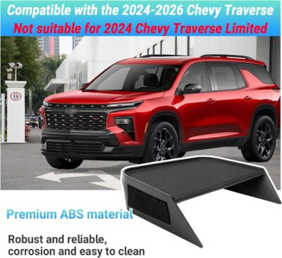 Center Console Organizer Compatible with 2024-2026 Chevy Traverse Interior Accessories, Storage Box Insert Divider Compartment Tray; Not fit for 2024 Chevy Traverse Limited - Image 2
