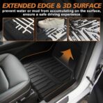 TripleAliners 10PCS Floor Mats Fit for 2026+Tesla Model Y Juniper Set Full Protection All Weather TPE Anti-Slip Custom Fit Floor& Frunk& Trunk& Rear Lower& Backrest Mat& Bumper Guard(Not Fit Standard) - Image 3