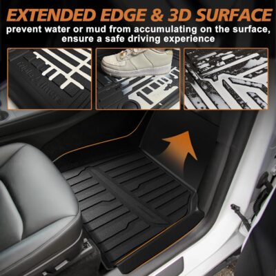 TripleAliners 10PCS Floor Mats Fit for 2026+Tesla Model Y Juniper Set Full Protection All Weather TPE Anti-Slip Custom Fit Floor& Frunk& Trunk& Rear Lower& Backrest Mat& Bumper Guard(Not Fit Standard) - Image 3