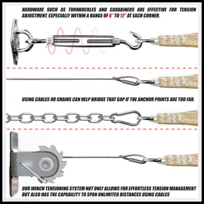 Royal Shade 12' x 20' Beige Rectangle Sun Shade Sail Canopy Outdoor Patio Fabric Screen Awning RTAPR1220 - UPF50+ 95% UV Blockage, Heavy Duty, Water & Air Permeable (We Make Custom Size) - Image 3