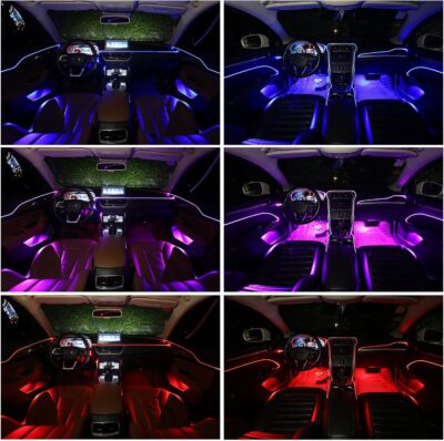 1 PC Car LED Strip Lights, 16 Million Colors 5 in 1 with 236 inches Fiber Optic, Multicolor RGB Car Interior Lights Automobile Ambient Neon Lighting Kit (Multicolored) - Image 6