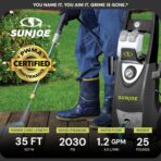 Sun Joe Electric Pressure Power Washer, Heavy-Duty 2500 Max PSI (2030 PSI PWMA Rated) - Portable Cleaning and Washing Machine System for Home, Autos, Patios, Decks, & Sidewalks, SPX3000 - Image 5